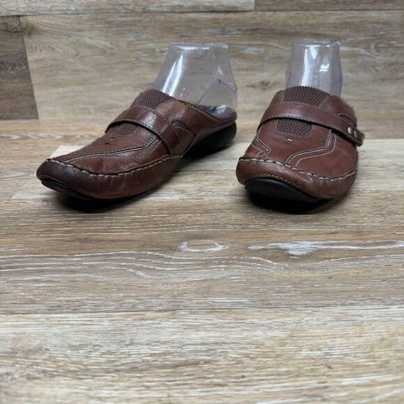 Privo By Clarks Brown Leather Clog Women's Size 8.5 - Picture 1 of 6